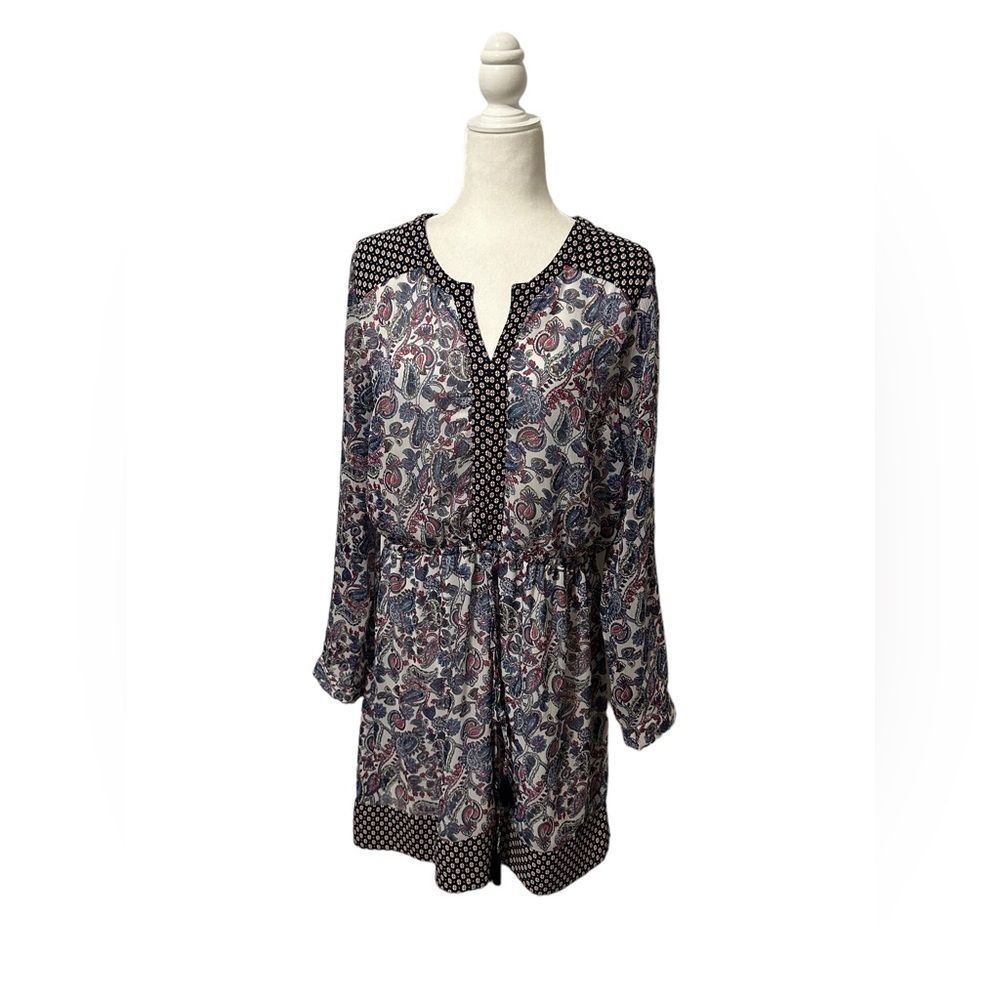 Daniel Rainn Paisley Mini Dress Casual Lightweight Women's Size Large